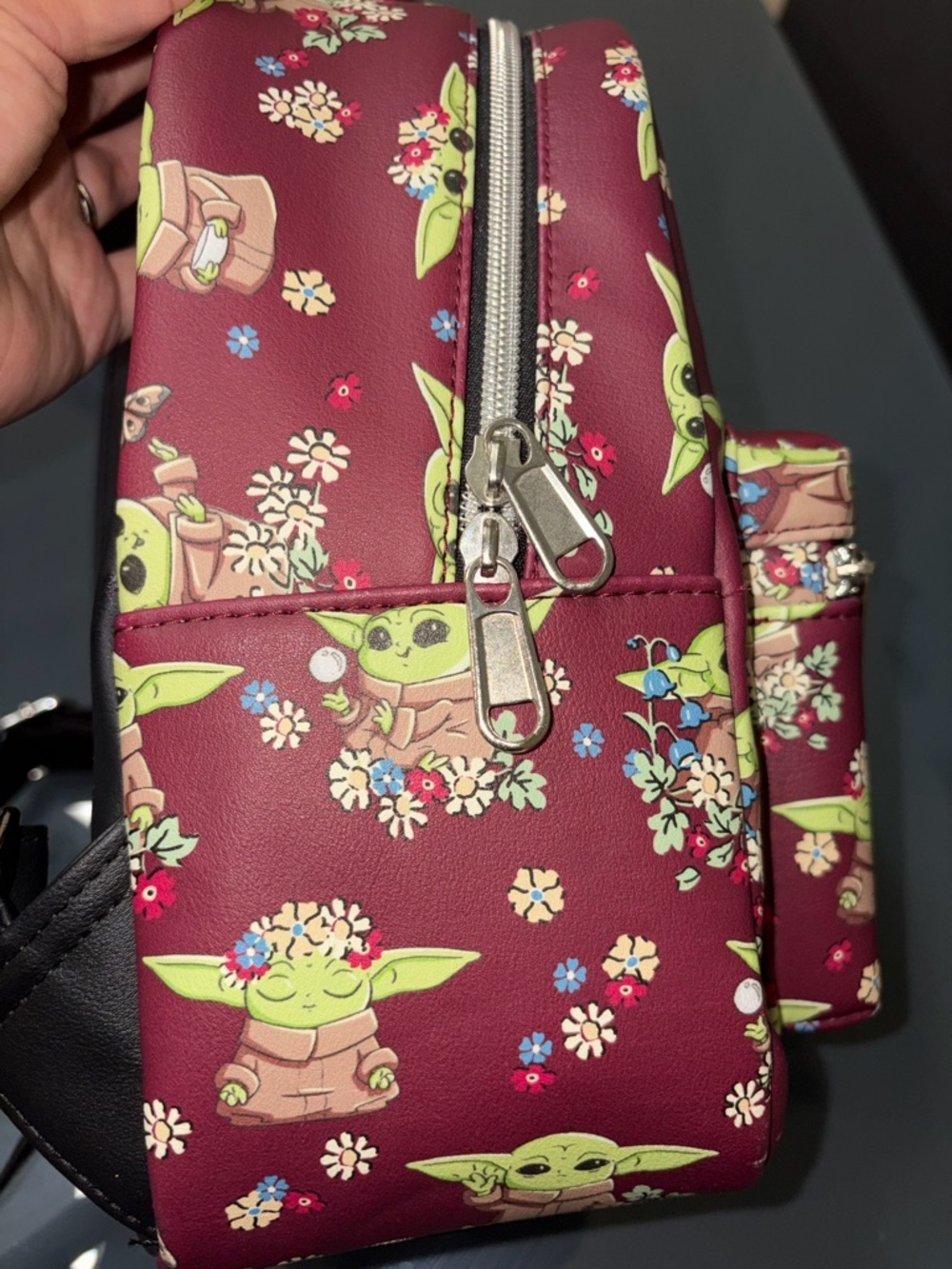 Loungefly Star Wars Grogu & Flowers Mini Backpack - Picture 9 of 13